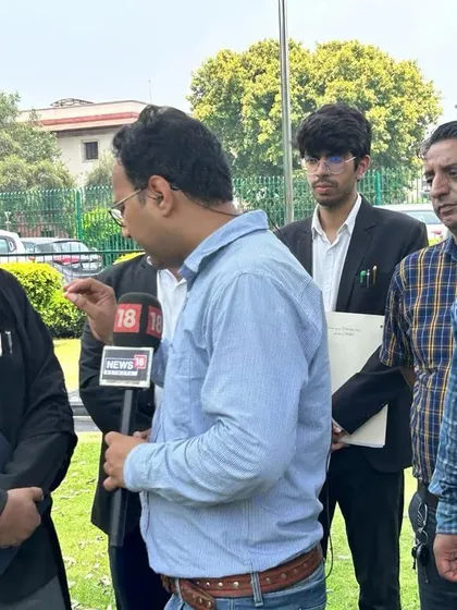 In discussion with a reporter from News 18, explaining the legal strategy and potential outcomes of a case that has captured national attention.