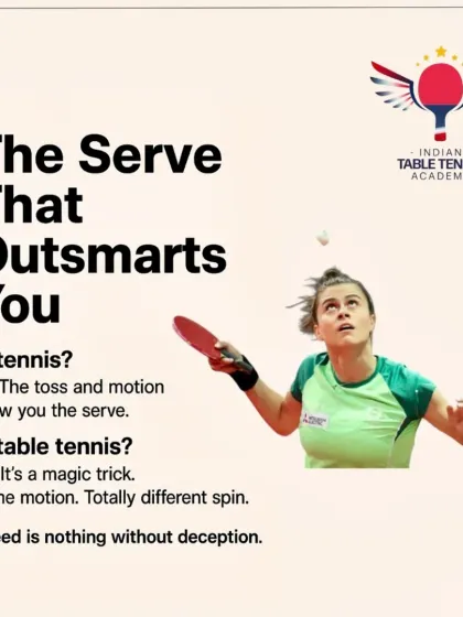 The serve is a magic trick. The same motion can produce a totally different spin, proving that in table tennis, speed is nothing without deception.