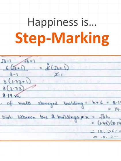 Step-marking was the unsung hero of math exams. It taught us that the process is just as important as the final answer.