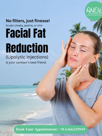 Facial Fat Reduction using lipolytic injections is your contour's best friend. This non-surgical treatment sculpts cheeks, jawline, or chin for a more defined look.