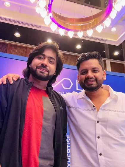 Another shot with Manuj before our show.