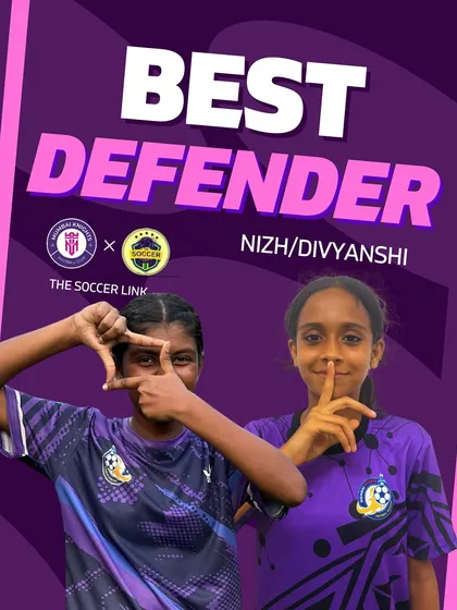 Our defensive wall, Nizh and Divyanshi, named Best Defenders for the U14 team.