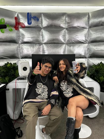 Chilling with Kayan.a after our Pocket Radio set in Peckham. It was a great night showcasing desi talent in the UK.