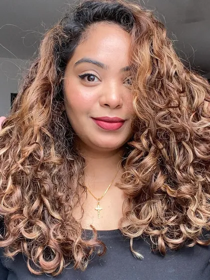 Loving my big hair. My routine focuses on health and hydration, and I let my hair do its thing.
