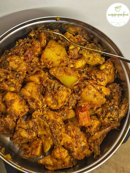 My rainy day special: a comforting and simple chicken and potato curry.