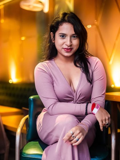 A guest dressed in pink, perfectly matching our 'Tease Tuesday' theme.