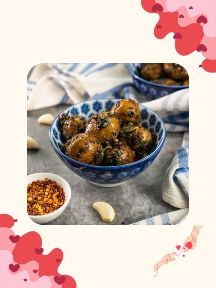 These chimichurri potatoes are another way I plate up love for Valentine's Day.