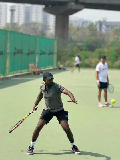 In action during the ITF MT200 tournament in Kalina. I believe it's important for a coach to stay active in the competitive circuit.
