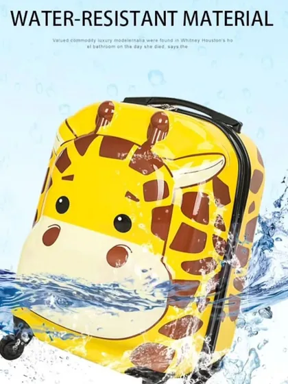 Don't worry about spills or rain. The hard-shell material on these kids' travel bags is water-resistant, keeping everything inside safe and dry.