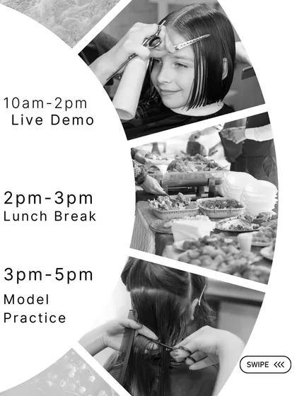 The daily schedule for our masterclass, showing a full day of live demos, lunch, and hands-on model practice.