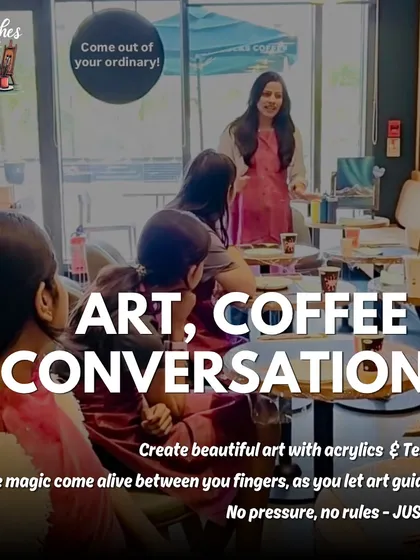 An invitation to our workshop on "The Dance of Acrylics & Textures". A chance to come out of your ordinary and feel the magic come alive.