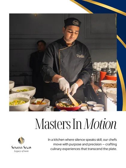 Masters In Motion. In a kitchen where silence speaks skill, our chefs move with purpose and precision, crafting culinary experiences that transcend the plate.