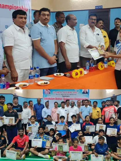 Celebrating the achievements of our students from GMR at the Srikakulam District Badminton Championship.