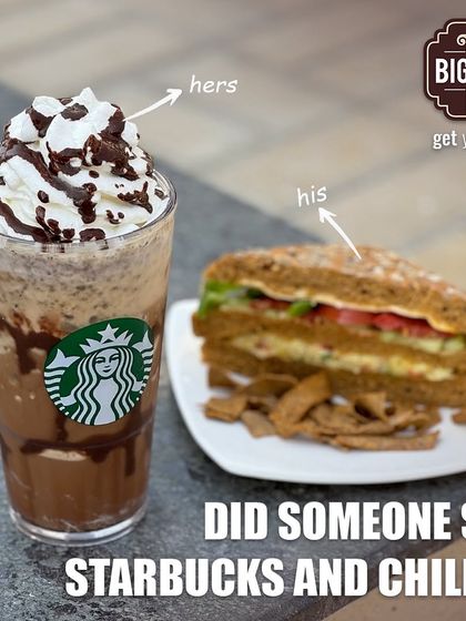 Did someone say Starbucks and chills? We've got his sandwich and her Frappuccino ready for a perfect couple's pitstop.