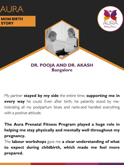 Dr. Pooja shares how her partner's constant support and the clear understanding she gained from our labor workshops made her feel prepared and mentally well throughout her pregnancy.