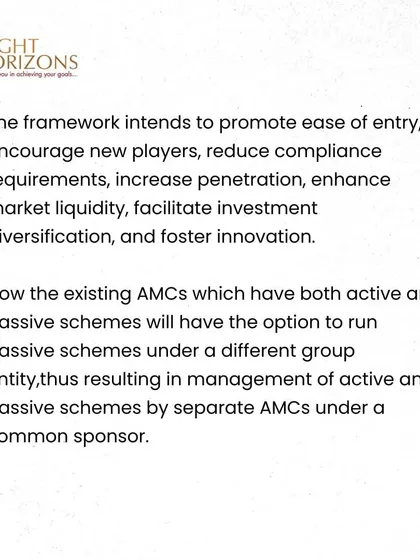 This excerpt explains the intention behind SEBI's new framework. The goals are to promote ease of entry for new players, reduce compliance, increase market penetration, and foster innovation in the mutual fund industry.