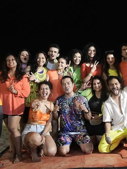 Posing with some of our incredible presenters on the beach in Goa. These are the talented people who lead our workshops and keep the energy high all convention long.