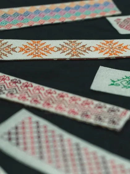 A collection of my hand-embroidered bookmarks, showcased as part of my participation in London Textile Month.