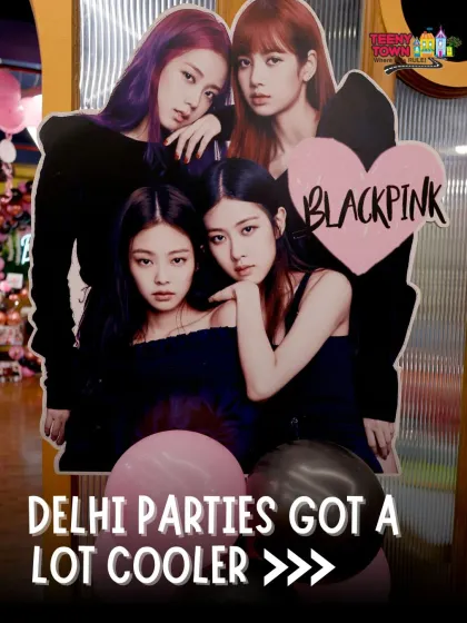 A life-sized Blackpink cutout made this party extra cool for the birthday girl and her friends.