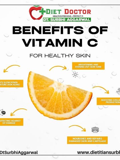 Vitamin C is crucial for healthy, glowing skin. This visual explains how it works by boosting collagen production, protecting against UV damage, and slowing down premature aging.