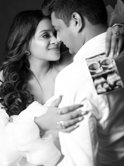 A beautiful black and white close-up announcing "It's a boy!" by subtly including the sonogram. This is an artistic way to share your exciting news.