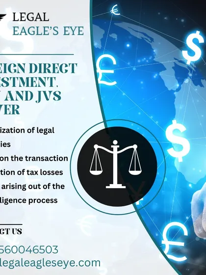 For international businesses, we specialize in Foreign Direct Investment (FDI), Mergers & Ventures (M&V), and Joint Ventures (JVs). We manage the entire legal process, from due diligence and tax issues to minimizing your legal liabilities in India.