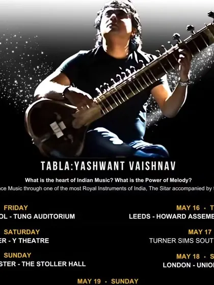 A gallery of posters from various concerts and festivals I've been a part of. This includes events like the Saptak Festival, Vasantotsav, Dover Lane Music Conference, and tours across the UK and USA.