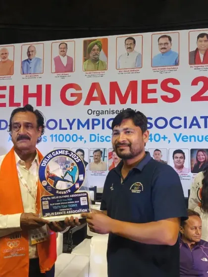 It is an honor to receive the Best Team Trophy for our Youth Team at the Delhi Games 2025. This award recognizes the talent and hard work of our young fighters.