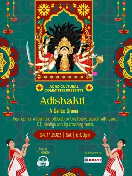 This poster was for Adishakti, a cultural event featuring a dance drama and a DJ night. I can seamlessly integrate my set into a larger cultural program.
