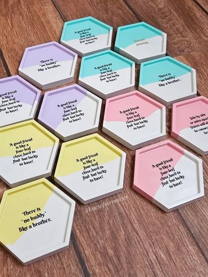 Hues of Memories - Custom Eco-Resin Home Decor Personalized Coasters photo 10