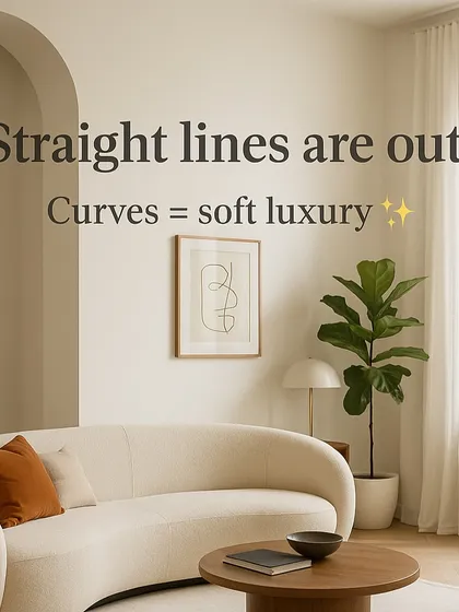 Straight lines are making way for soft curves. Curved furniture and architectural details like arches are in vogue, adding a touch of soft luxury and elegance to modern homes.