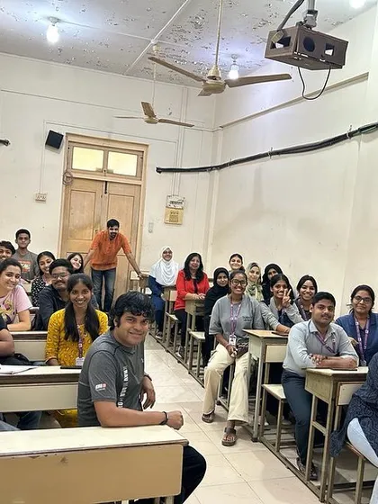 A group photo of the engaged and attentive third-year economics students after our safety and employability workshop.