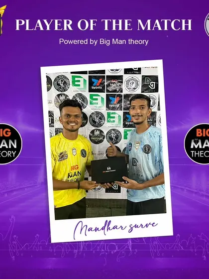 Mandar Surve, recognized as Player of the Match.