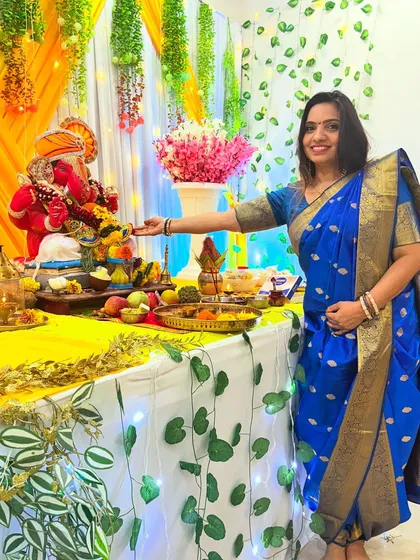 **Festive Occasion Drapes:** Get ready for any celebration with these looks. This includes my Navratri series, a creative Anarkali-to-lehenga hack for Onam, and my personal Ganesh Chaturthi look.