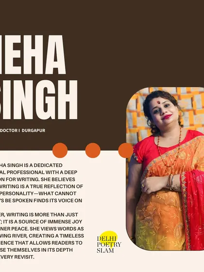 Meet Dr. Neha Singh, a medical professional from Durgapur who views writing as a source of immense joy and inner peace, joining our global community of poets.