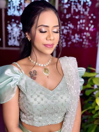 Swarna Nagaraj - Bridal Makeup & Hairstyling Modern Reception & Sangeet Glam photo 31