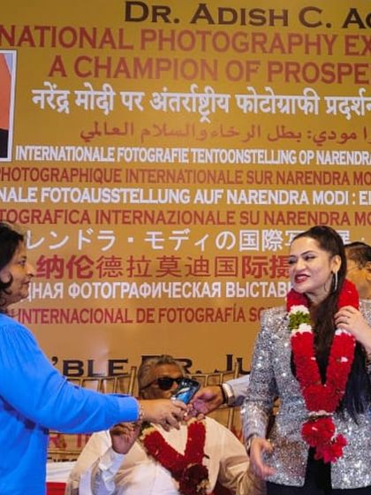 Being honored with a garland at a legal community event. It is a privilege to be a part of this fraternity.