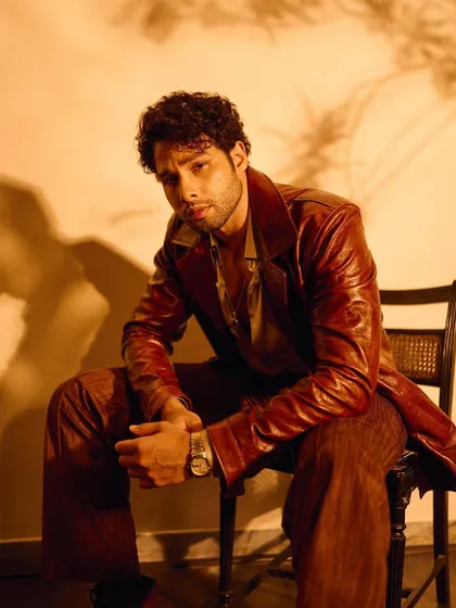 I love playing with textures, and this look for Siddhant Chaturvedi at the Filmfare Glam and Style Awards is a perfect example. We paired a glossy brown leather jacket with a satin shirt and corduroy trousers for a retro-inspired, tonal outfit that feels both luxe and cool.