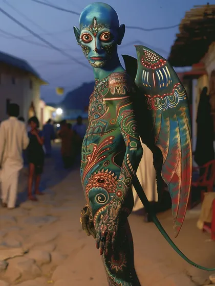A winged 'Metaform', suggesting a connection to angels or demons. This series blends alien biology with mythological features.
