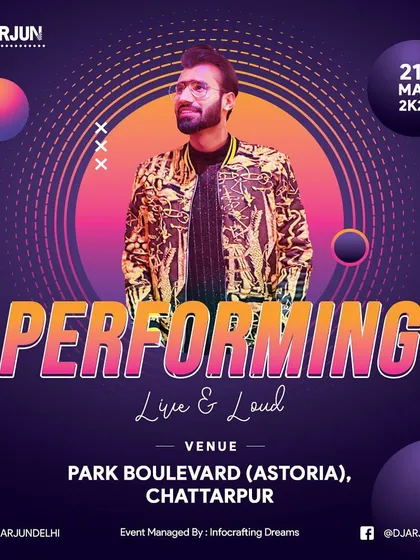 A show at Park Boulevard (Astoria) in Chhatarpur. This is another popular Delhi venue where I perform regularly.