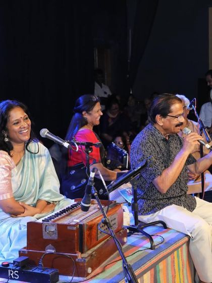 Sharing the stage and music during the 'HSV Namana' tribute. The spirit of collaboration and mutual respect made this evening truly special.