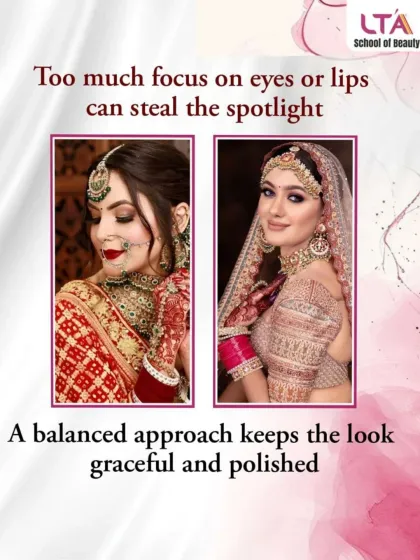 A graceful and polished bridal look requires a balanced approach. We teach our students how to avoid over focusing on just the eyes or lips, ensuring the entire look is harmonious and elegant.