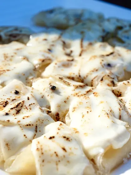 A close up of our Lychee Petha Paan Brulee, showing the beautifully torched top. This dessert perfectly blends traditional Indian petha with tropical lychee and a classic French technique.