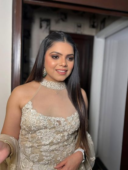 Another angle of the client, her soft glam makeup looking beautiful from every side.