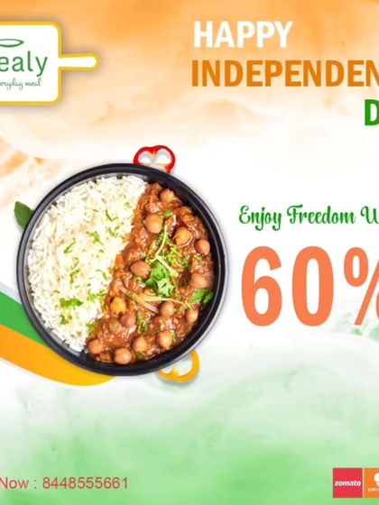 Celebrating a national holiday with a classic. This image features our Chole Chawal bowl, a perfect example of the simple, delicious, and comforting Indian food we love to serve.