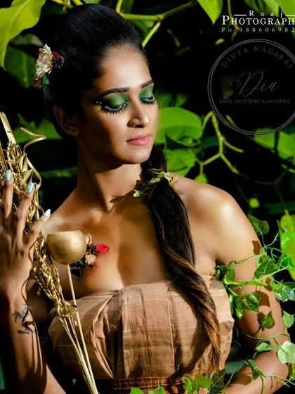 The full view of this creative makeup look. This kind of editorial work allows me to play with themes and push the boundaries of conventional makeup.