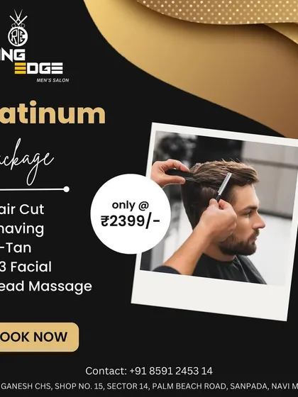 For the ultimate pampering experience, I recommend the Platinum Package. It features a high-performance O3+ facial for superior skin results, along with all the essential grooming services for a complete transformation.