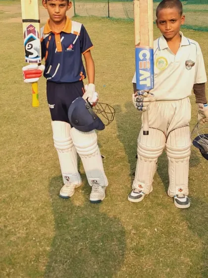 Two of our young batsmen, ready for their innings. The future of our academy is in safe hands with such talented and dedicated players.