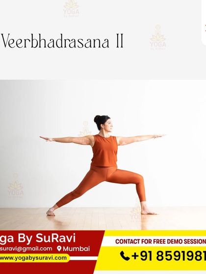 Veerbhadrasana II (Warrior II) is one of the five poses we recommend for building strength and stability during breast cancer recovery.