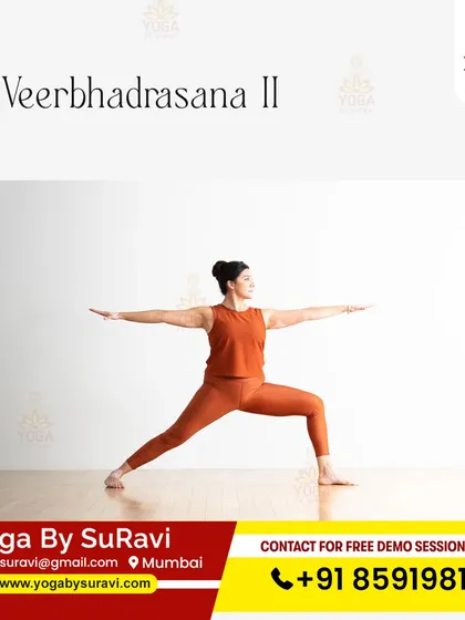 Veerbhadrasana II (Warrior II) is one of the five poses we recommend for building strength and stability during breast cancer recovery.